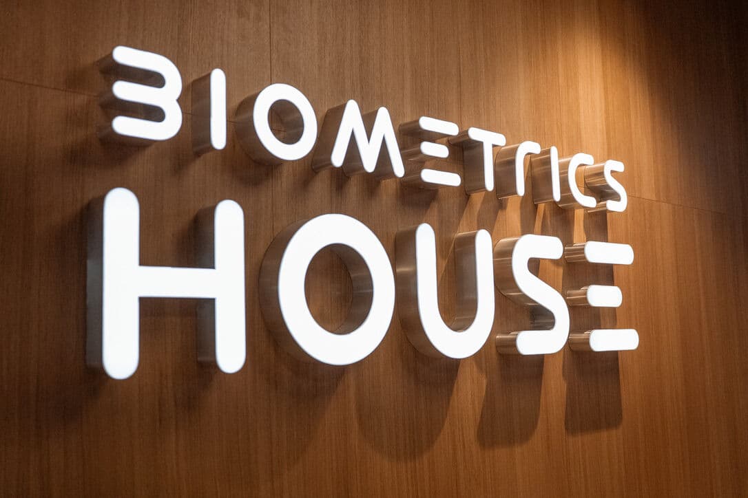 The Biometrics House sign at the venue of the Gluon Conference in Bratislava